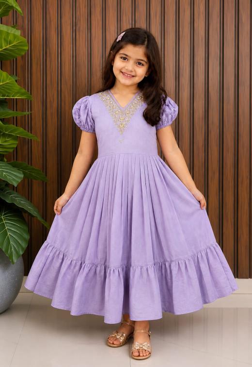 NEW LAUNCING SUMMER FROCK cotton Purple Children kurta wholesale market in Mumbai
